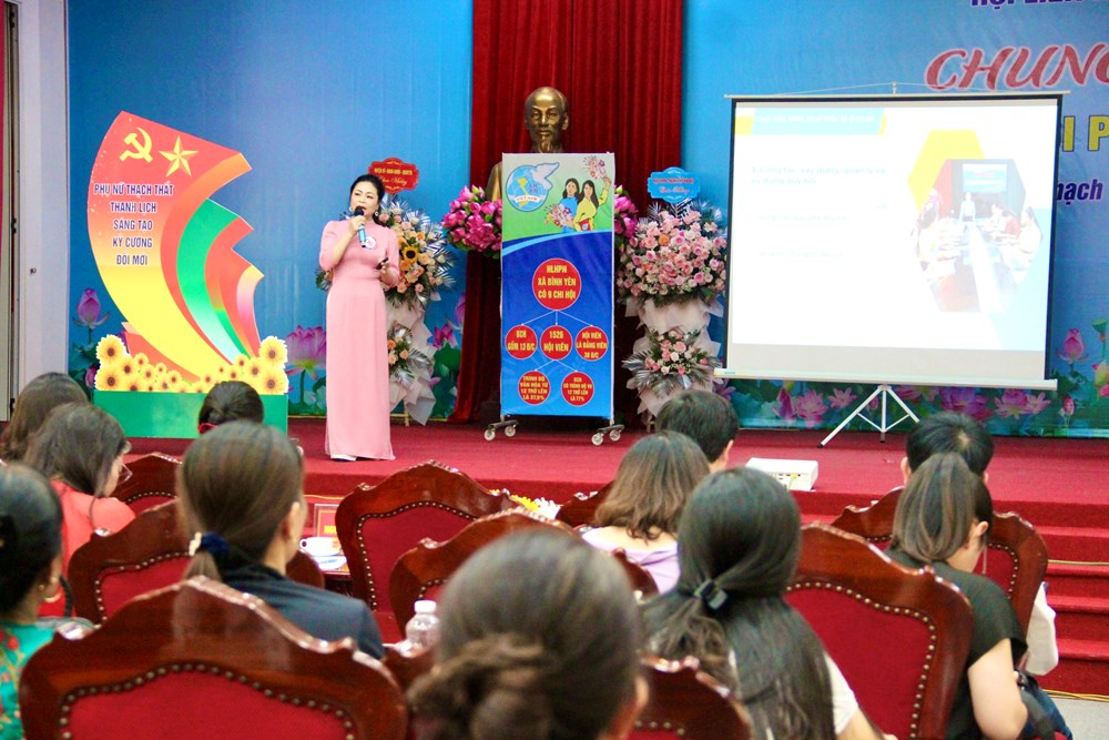 Chung khảo Hội thi Chủ tịch phụ nữ cơ sở giỏi huyện Thạch Thất - ảnh 4
