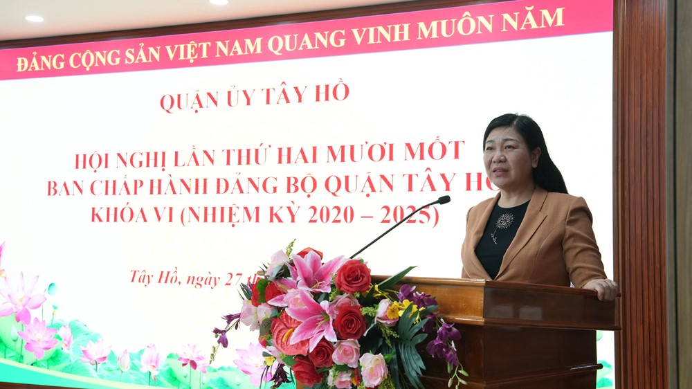 Đảng bộ quận Tây Hồ tiếp tục phấn đấu hoàn thành xuất sắc các nhiệm vụ chính trị của năm 2024 - ảnh 3