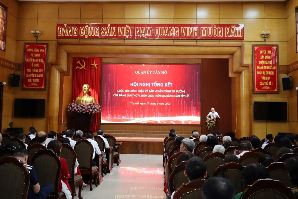 Quận Tây Hồ: Khẳng định bản lĩnh, củng cố nền tảng tư tưởng Đảng qua cuộc thi chính luận - ảnh 1