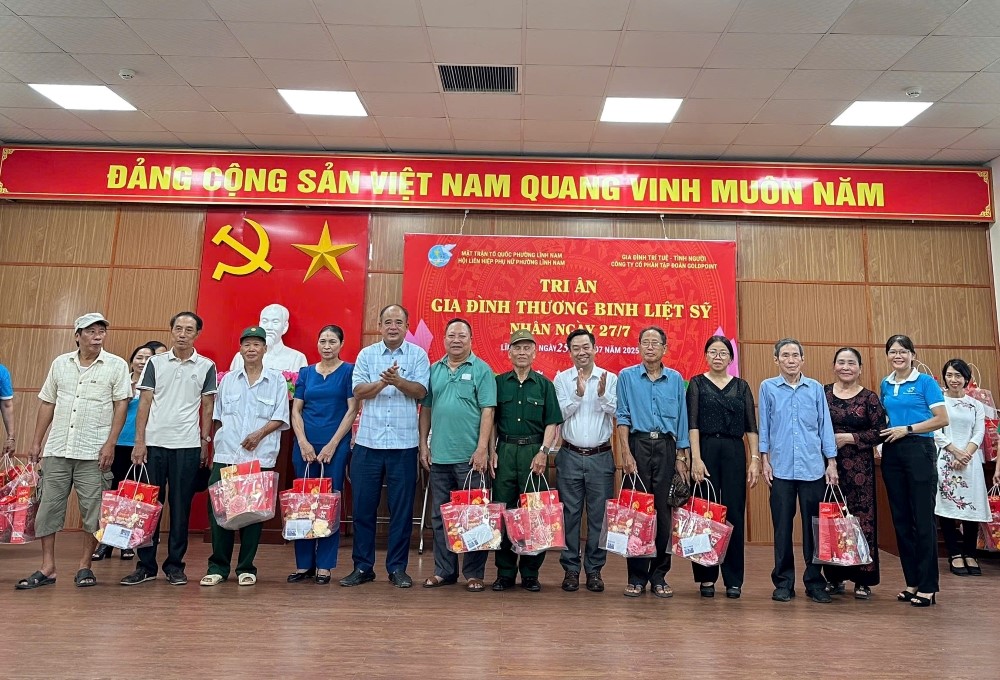 Phường Lĩnh Nam gặp mặt, tri ân gia đình chính sách nhân ngày Thương binh - Liệt sĩ - ảnh 1