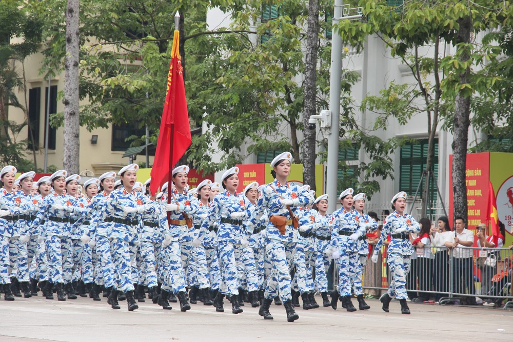 Ấn tượng gương mặt rạng rỡ, thần thái của các “bóng hồng” tại Lễ Tổng duyệt diễu binh - ảnh 3
