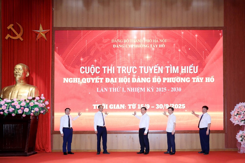 Tiên phong ứng dụng công nghệ, phường Tây Hồ phát động Cuộc thi tìm hiểu Nghị quyết trực tuyến - ảnh 1