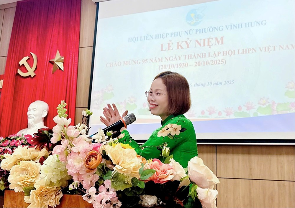 Phụ nữ Vĩnh Hưng kỷ niệm 95 năm truyền thống và phát huy tinh thần đổi mới - ảnh 2
