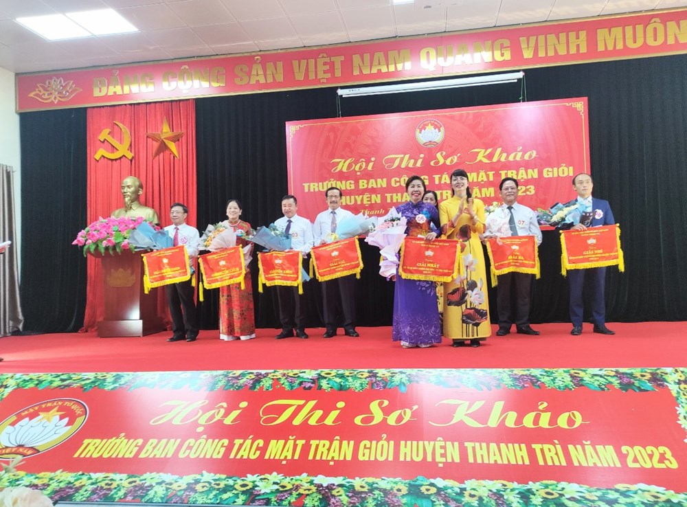 MTTQ huyện Thanh Trì tổ chức Hội thi sơ khảo “Trưởng ban công tác Mặt trận giỏi” năm 2023 - ảnh 4