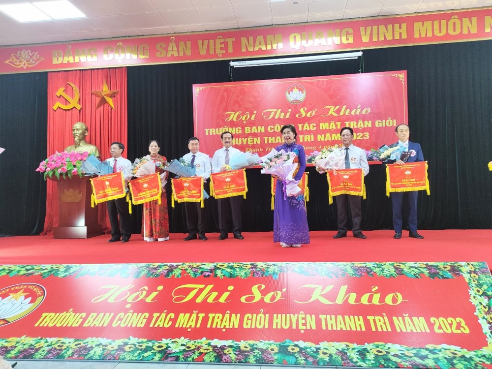 MTTQ huyện Thanh Trì tổ chức Hội thi sơ khảo “Trưởng ban công tác Mặt trận giỏi” năm 2023 - ảnh 5