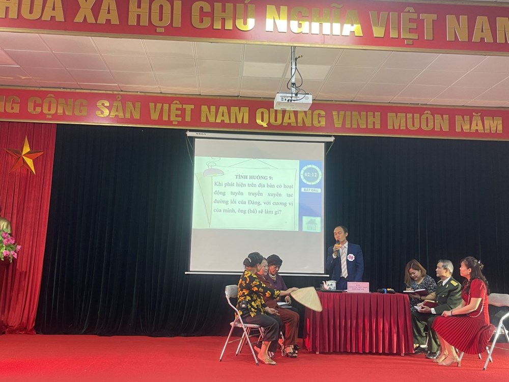 MTTQ huyện Thanh Trì tổ chức Hội thi sơ khảo “Trưởng ban công tác Mặt trận giỏi” năm 2023 - ảnh 6