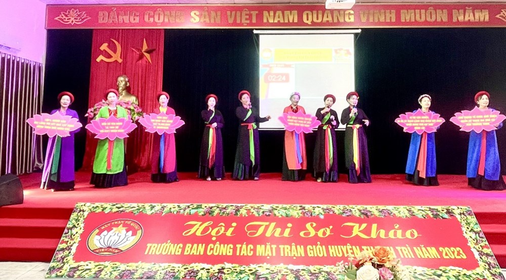 MTTQ huyện Thanh Trì tổ chức Hội thi sơ khảo “Trưởng ban công tác Mặt trận giỏi” năm 2023 - ảnh 7