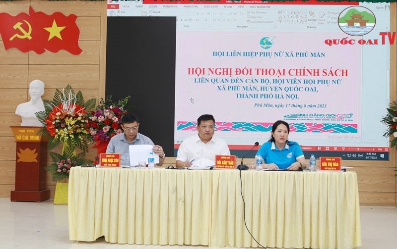 Đối thoại giữa cấp ủy chính quyền và phụ nữ về các chính sách phát triển - ảnh 1