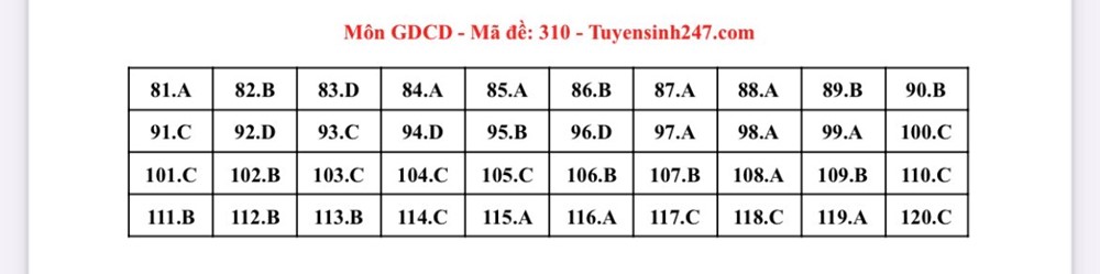 Gợi ý đáp án bài thi tổ hợp Khoa học xã hội  - ảnh 11