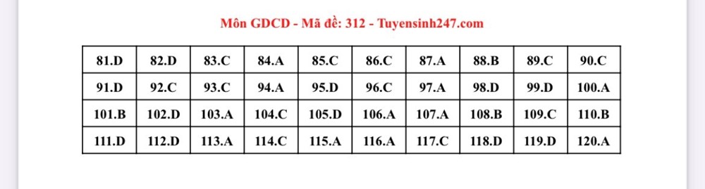 Gợi ý đáp án bài thi tổ hợp Khoa học xã hội  - ảnh 12