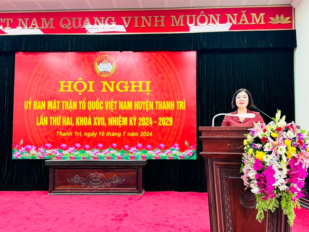 UBMTTQ Việt Nam huyện Thanh Trì khóa XVII, nhiệm kỳ 2024-2029 tổ chức hội nghị lần thứ 2  - ảnh 2