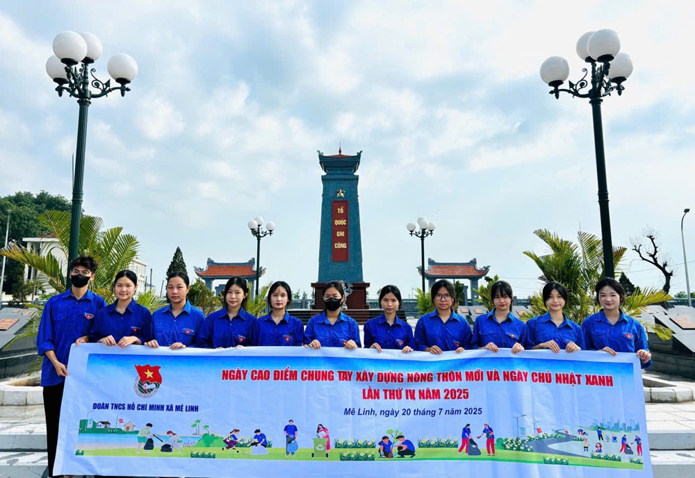 Xã Mê Linh: Ra quân hưởng ứng “Ngày cuối tuần xanh” tri ân các anh hùng, liệt sĩ - ảnh 3