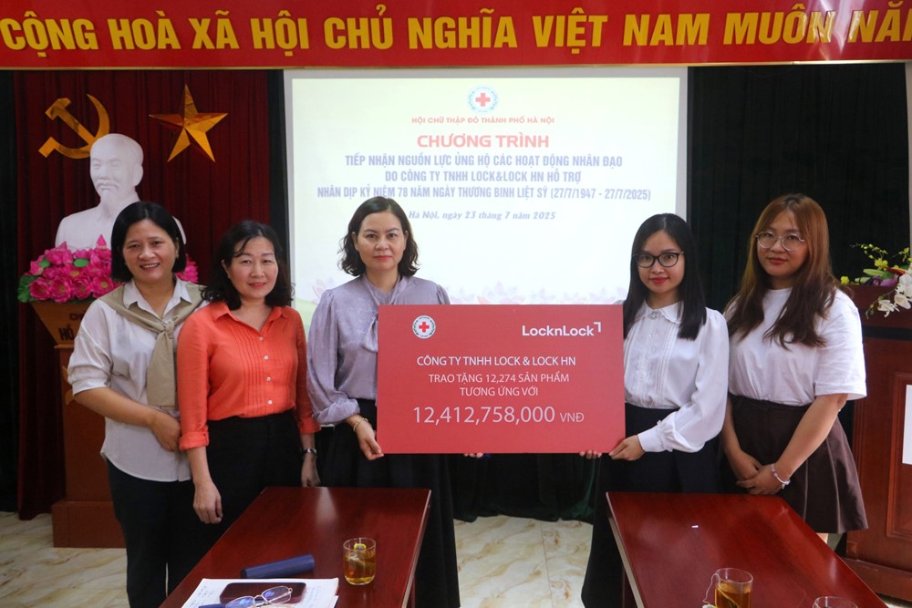 Hội Chữ thập đỏ TP Hà Nội: Tiếp nhận ủng hộ hoạt động nhân đạo - ảnh 3