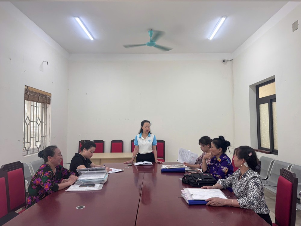 Hội LHPN xã Mê Linh kiểm tra hoạt động ủy thác tại các tổ Tiết kiệm và vay vốn - ảnh 1