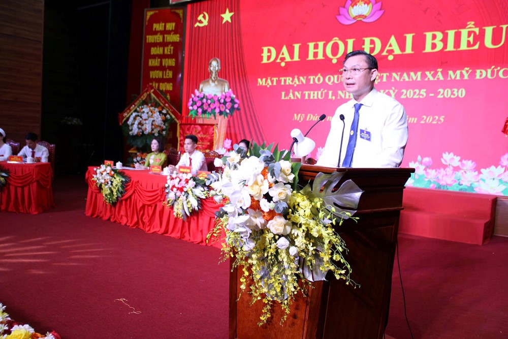 Đại hội Mặt trận Tổ quốc xã Mỹ Đức lần thứ I: Phát huy sức mạnh đại đoàn kết toàn dân tộc - ảnh 3