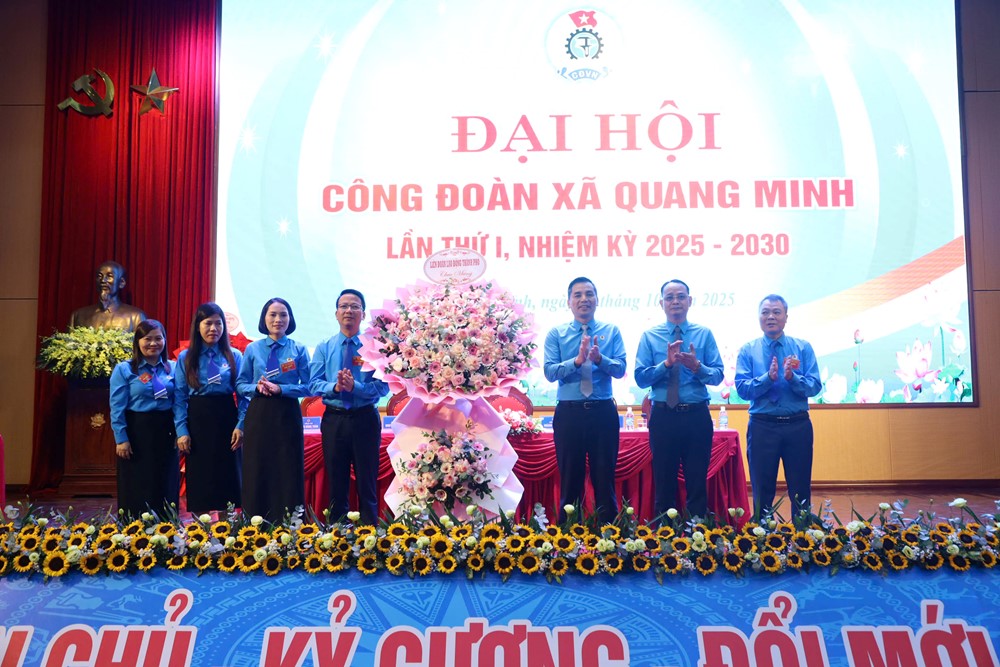 Đại hội Công đoàn xã Quang Minh lần thứ I, nhiệm kỳ 2025-2030 thành công tốt đẹp - ảnh 1