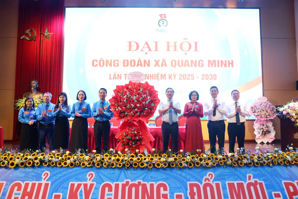 Đại hội Công đoàn xã Quang Minh lần thứ I, nhiệm kỳ 2025-2030 thành công tốt đẹp - ảnh 2