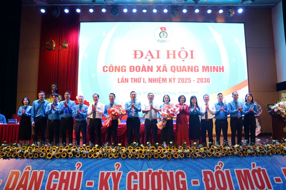 Đại hội Công đoàn xã Quang Minh lần thứ I, nhiệm kỳ 2025-2030 thành công tốt đẹp - ảnh 5
