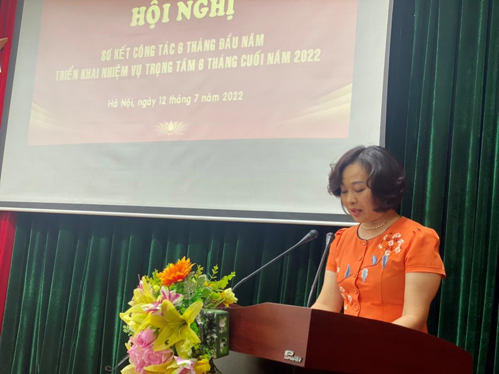 Đảng bộ cơ quan  Hội LHPN Hà Nội: Sơ kết công tác Đảng 6 tháng đầu năm 2022 - ảnh 2