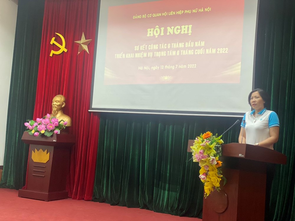 Đảng bộ cơ quan  Hội LHPN Hà Nội: Sơ kết công tác Đảng 6 tháng đầu năm 2022 - ảnh 5