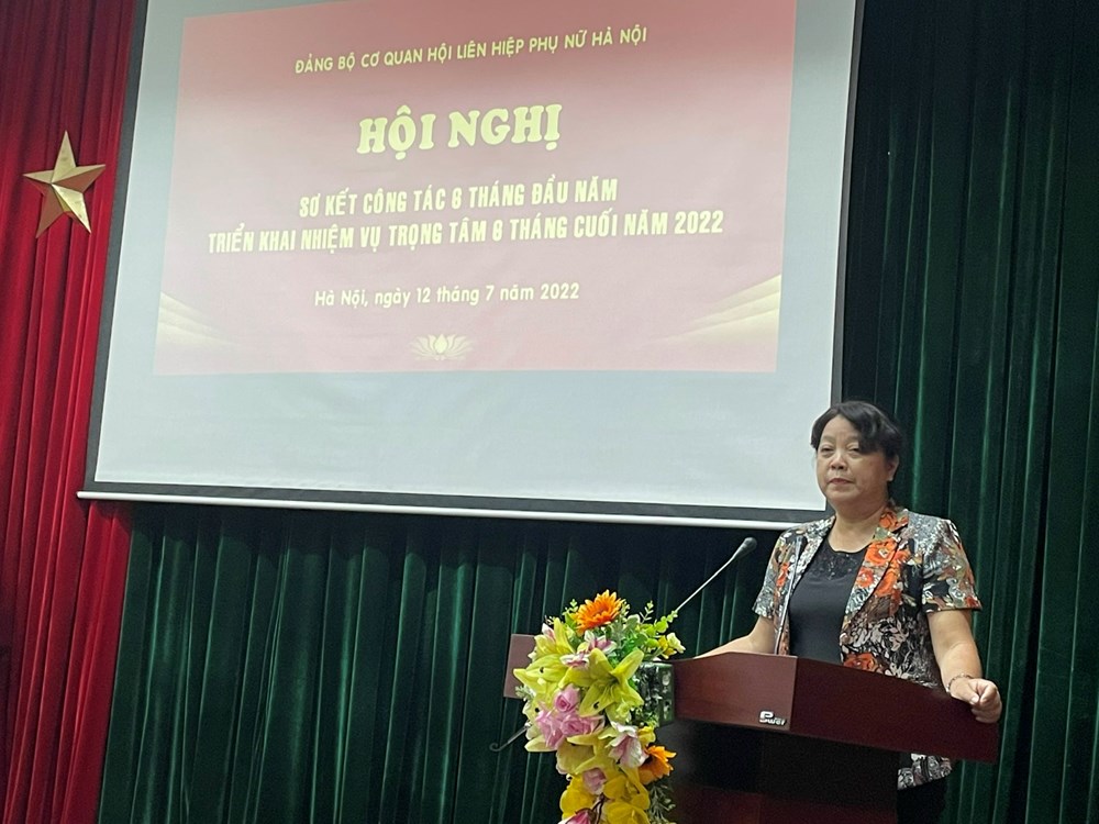Đảng bộ cơ quan  Hội LHPN Hà Nội: Sơ kết công tác Đảng 6 tháng đầu năm 2022 - ảnh 6