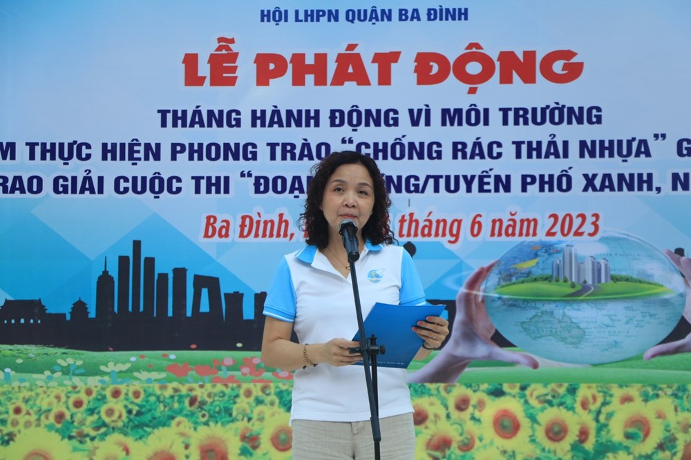 Hội LHPN quận Ba Đình: Hành động “bảo vệ môi trường”, “chống ô nhiễm nhựa” - ảnh 1
