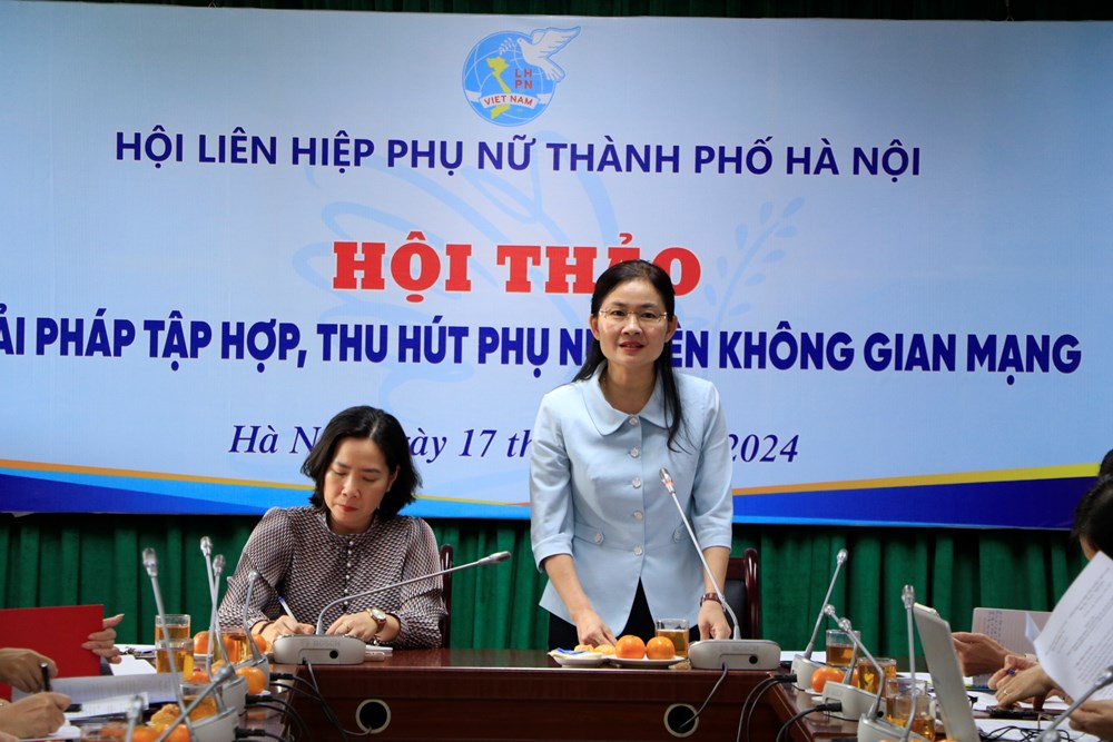 Hội LHPN Hà Nội: Bàn giải pháp tập hợp, thu hút phụ nữ trên không gian mạng - ảnh 1