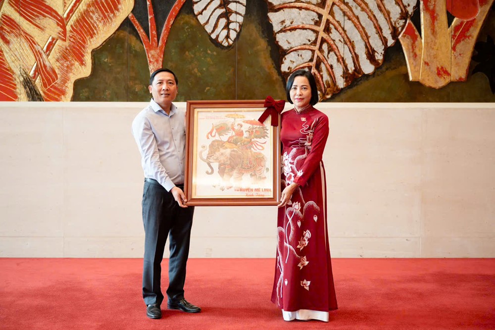 Phó Chủ tịch Quốc hội Nguyễn Thị Thanh gặp mặt Đoàn đại biểu Hội LHPN huyện Mê Linh - ảnh 4