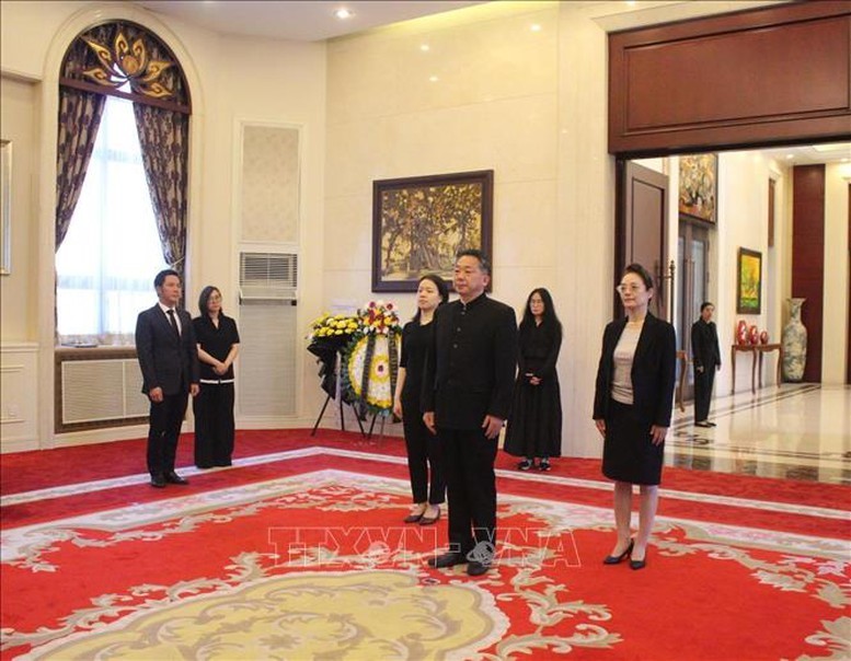 Đại sứ quán Việt Nam tại các nước tổ chức lễ viếng nguyên Chủ tịch nước Trần Đức Lương - ảnh 3
