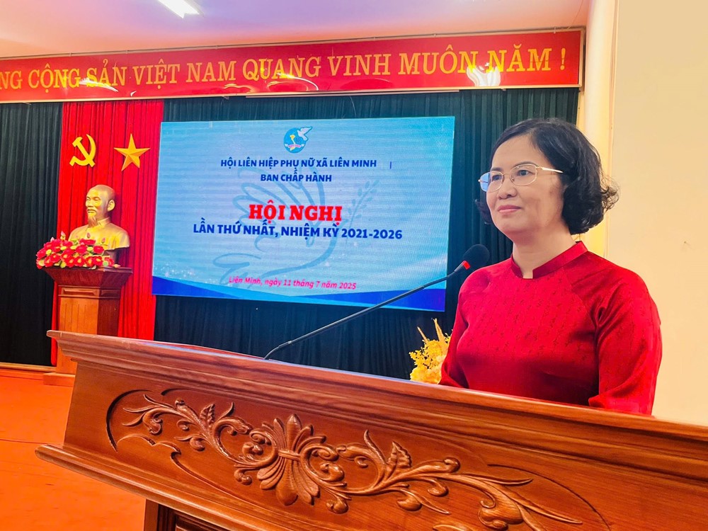 Hội nghị lần thứ Nhất Ban chấp hành Hội LHPN xã Liên Minh thành công tốt đẹp - ảnh 2