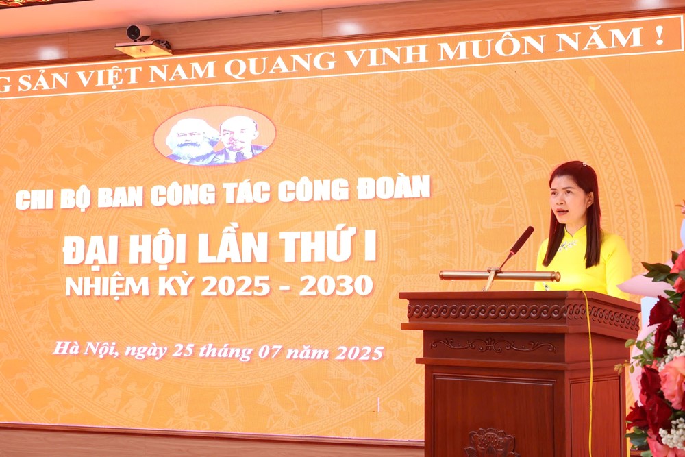 Tổ chức thành công Đại hội Chi bộ Ban Công tác Công đoàn lần thứ I, nhiệm kỳ 2025-2030 - ảnh 3