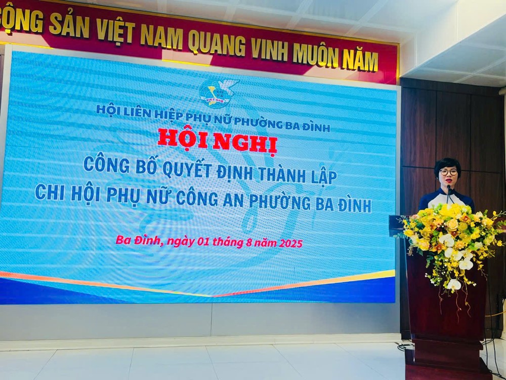 Ra mắt Chi hội phụ nữ Công an phường Ba Đình - ảnh 2