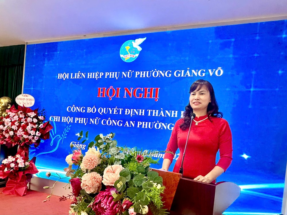 Thành lập Chi hội Phụ nữ Công an phường Giảng Võ - ảnh 3