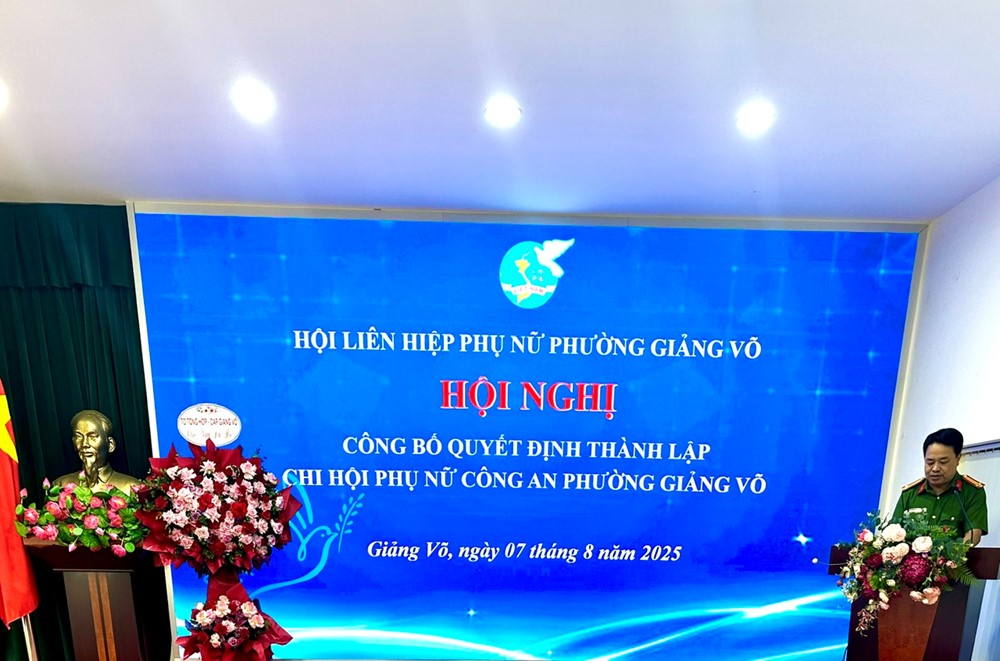 Thành lập Chi hội Phụ nữ Công an phường Giảng Võ - ảnh 2