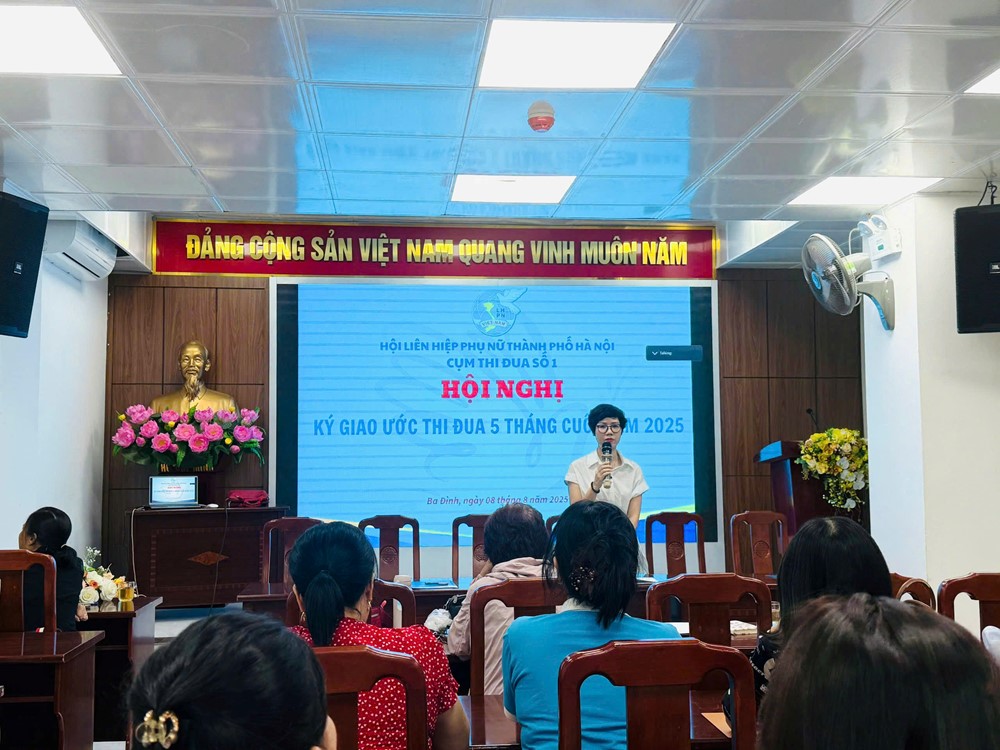 Cụm Thi đua số 1 - Hội LHPN thành phố Hà Nội: Ký giao ước thi đua với 5 nội dung trọng tâm - ảnh 2