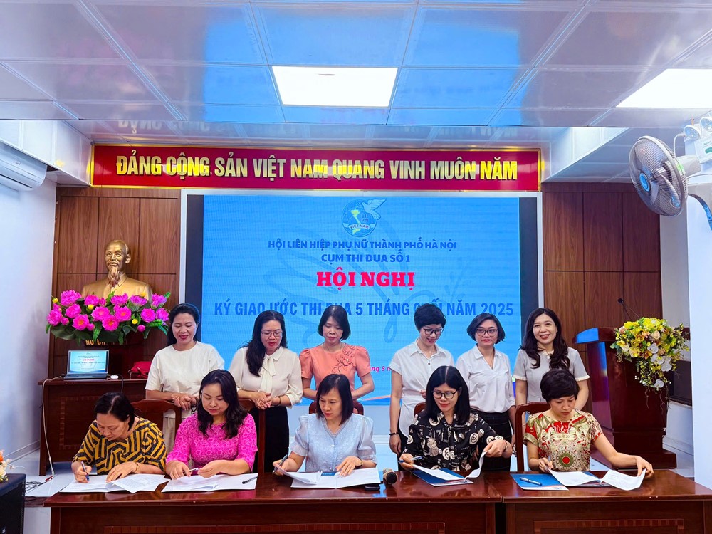 Cụm Thi đua số 1 - Hội LHPN thành phố Hà Nội: Ký giao ước thi đua với 5 nội dung trọng tâm - ảnh 3