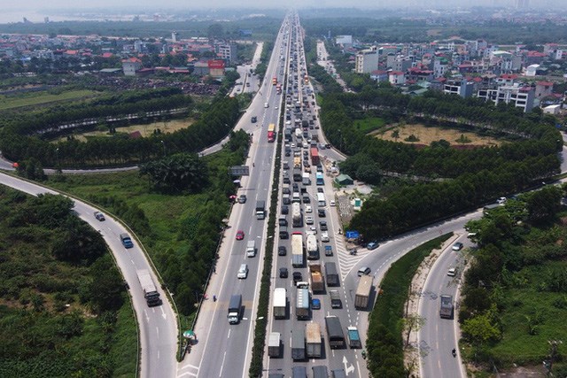 Hà Nội thi công từng chiều lưu thông của cầu Thanh Trì để hạn chế ùn tắc giao thông - ảnh 1