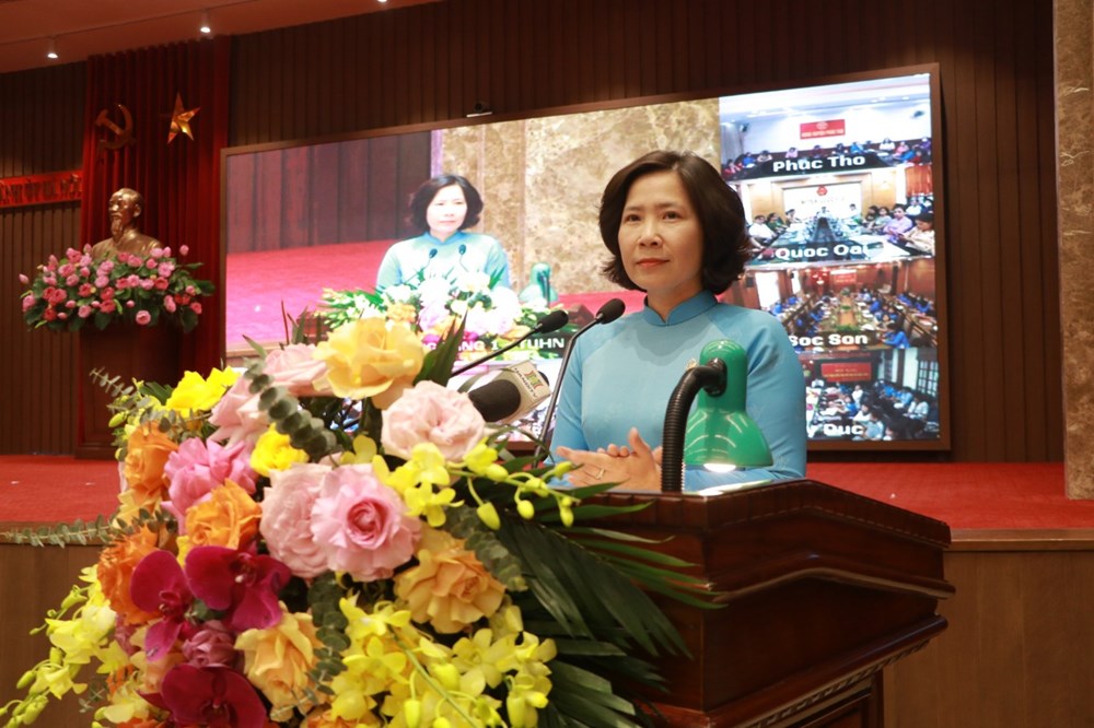 Hơn 15.000 đại biểu theo dõi Hội nghị đối thoại giữa Bí thư Thành ủy Hà Nội với phụ nữ Thủ đô - ảnh 3