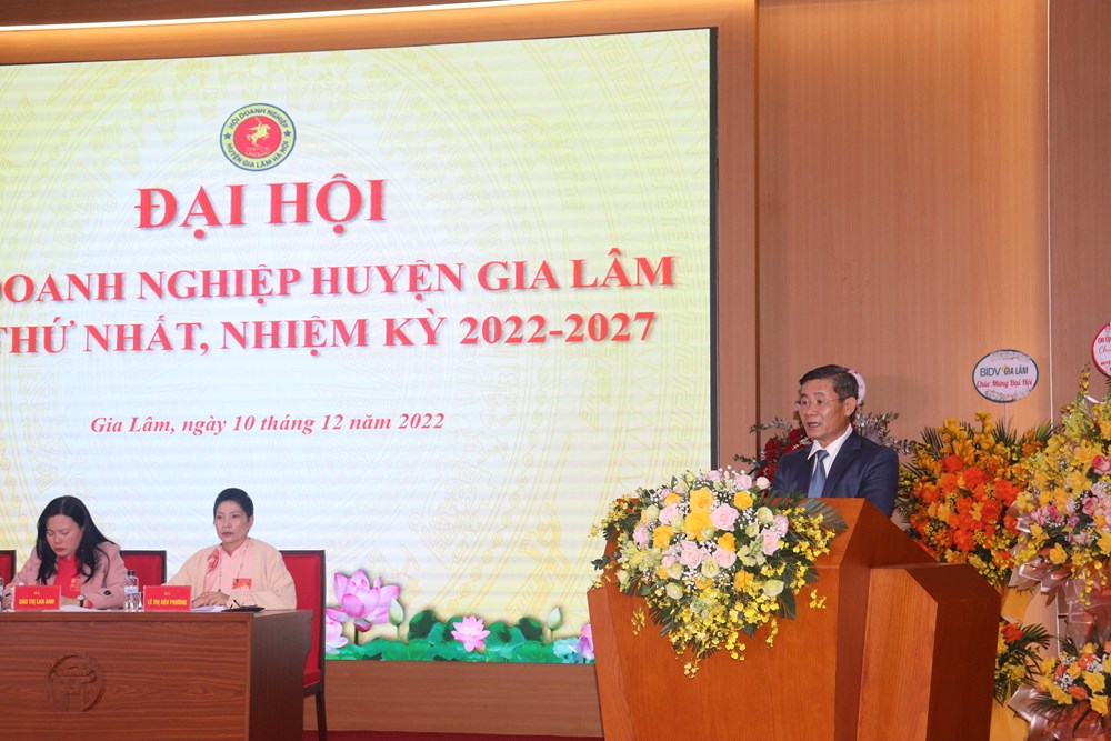 Hội Doanh nghiệp huyện Gia Lâm tổ chức Đại hội lần thứ nhất, nhiệm kỳ 2022-2027 - ảnh 1