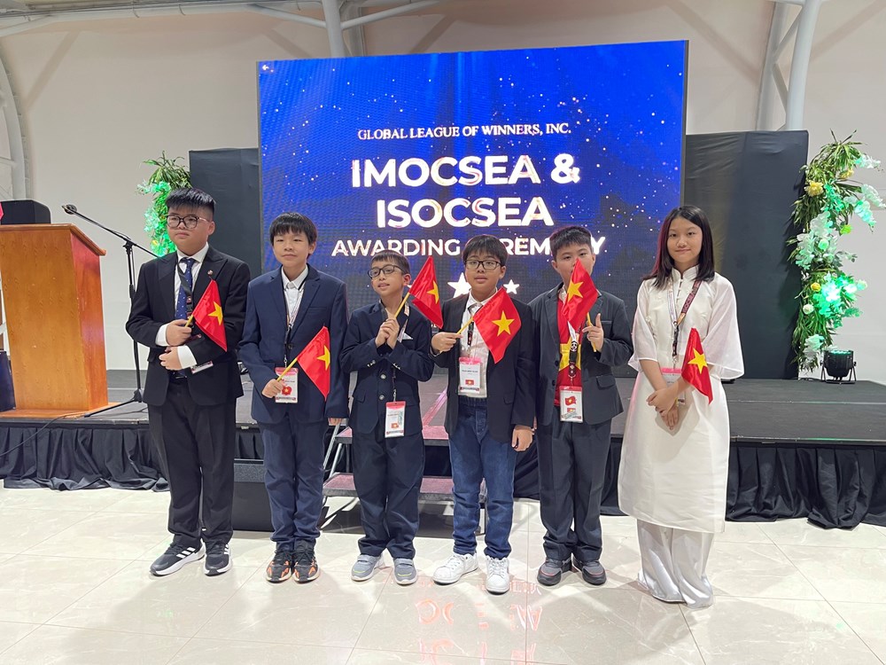 6 học sinh quận Ba Đình đoạt 7 Huy chương tại Olympic Toán và Khoa học quốc tế tại Philippine - ảnh 1