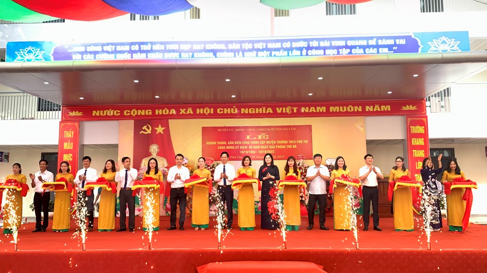 Gia Lâm: Khánh thành công trình Trường THCS Phú Thị - ảnh 2
