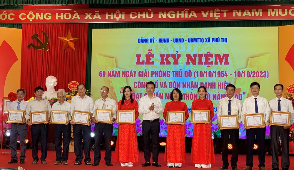 Xã Phú Thị (Gia Lâm) đón nhận danh hiệu đạt chuẩn Nông thôn mới nâng cao - ảnh 5
