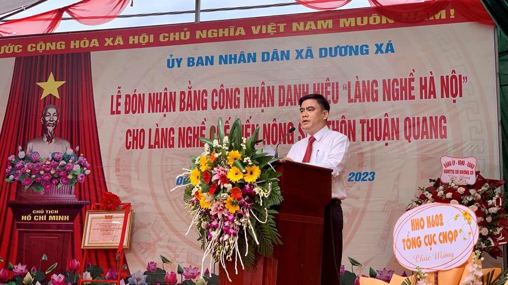 Đón nhận Bằng công nhận Làng nghề chế biến nông sản thôn Thuận Quang - ảnh 2