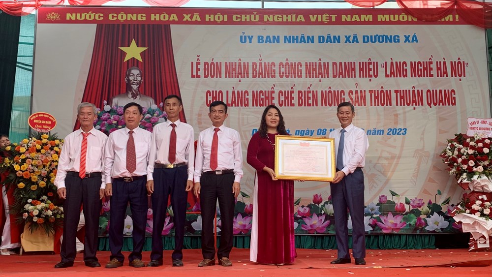Đón nhận Bằng công nhận Làng nghề chế biến nông sản thôn Thuận Quang - ảnh 5