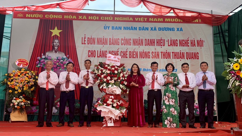 Đón nhận Bằng công nhận Làng nghề chế biến nông sản thôn Thuận Quang - ảnh 6