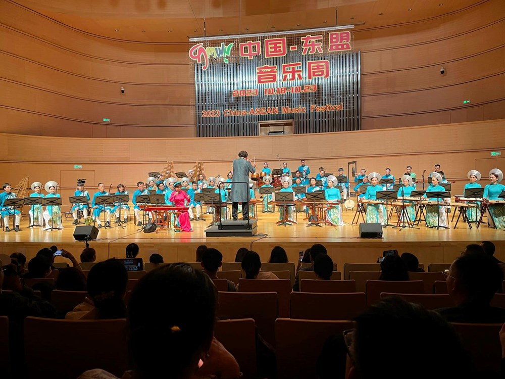 Dàn nhạc Dân tộc Việt Nam biểu diễn 9  tác phẩm tại Festival Âm nhạc Trung Quốc - ASEAN 2023 - ảnh 3