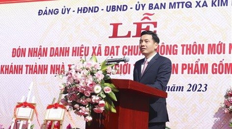 Xã Kim Lan đón nhận danh hiệu xã đạt chuẩn Nông thôn mới nâng cao - ảnh 3