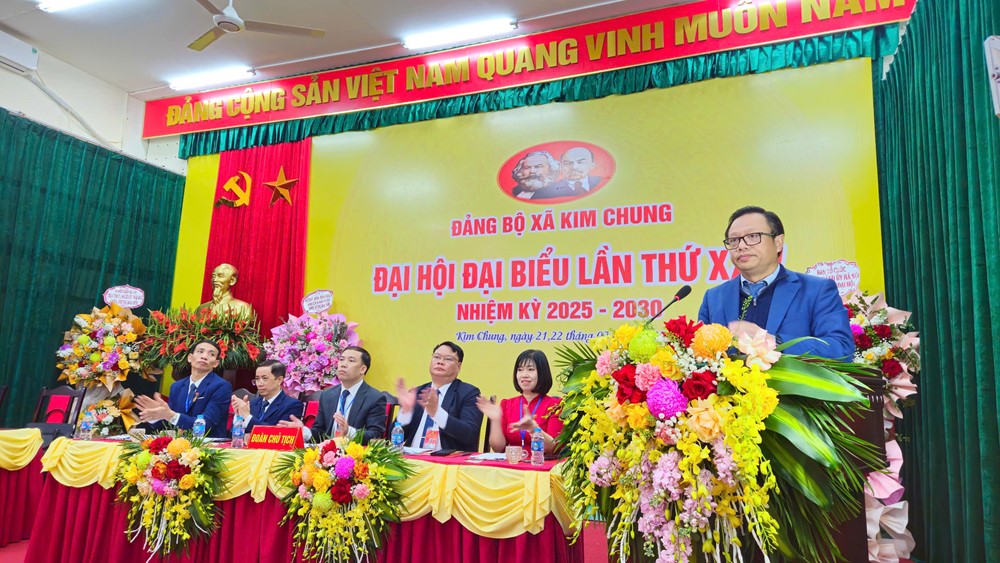 Đại hội Đại biểu Đảng bộ xã Kim Chung nhiệm kỳ 2025-2030: Phấn đấu tăng trưởng kinh tế 14% - ảnh 5