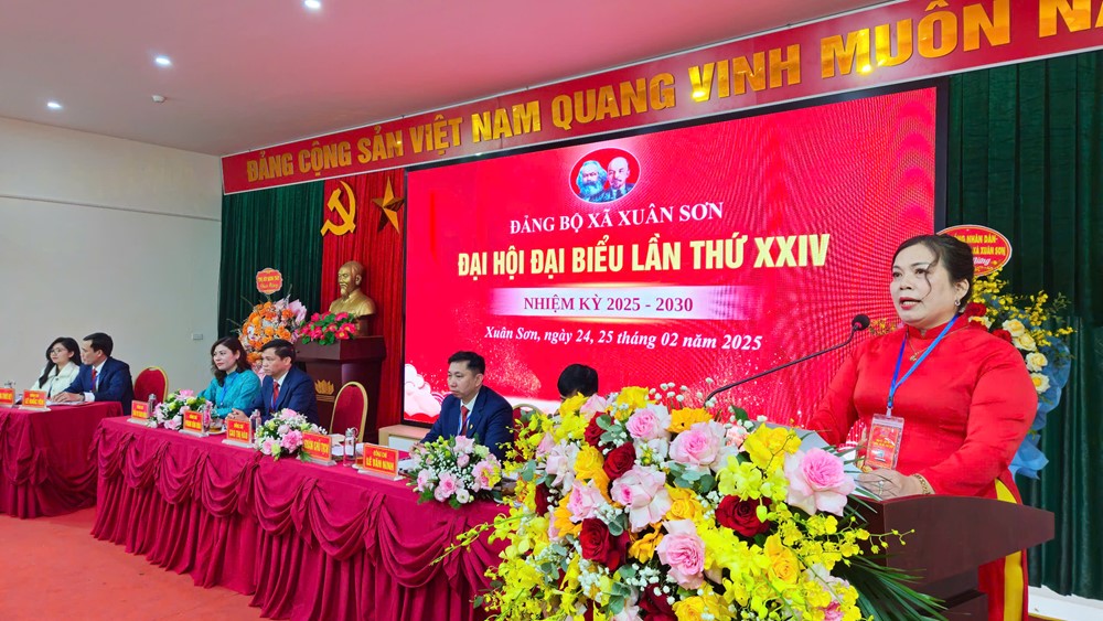 Nữ Bí thư Đảng uỷ xã Xuân Sơn Cao Thị Hào tái trúng cử nhiệm kỳ 2025-2030 - ảnh 1