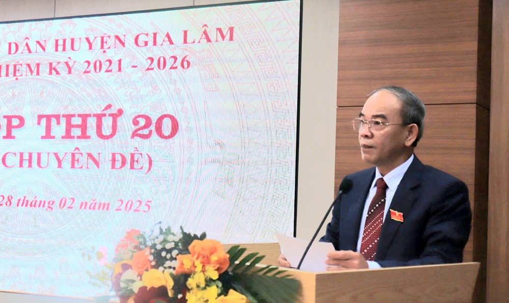 HĐND huyện Gia Lâm: Thông qua đề án sắp xếp tổ chức bộ máy phòng chuyên môn UBND huyện - ảnh 3